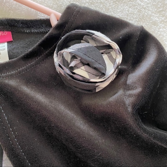 Girls Plaid Black/white fit flare Dress & cardigan Size 4 - Picture 5 of 12